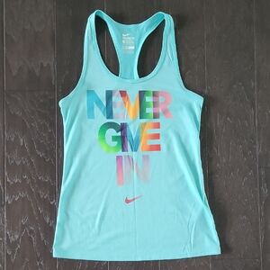 Nike Blue Fitted Tank Top